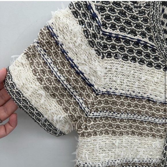 Diane Von Furstenberg M Aaryn stripe transitional knit woman classic cardigan - Picture 6 of 9